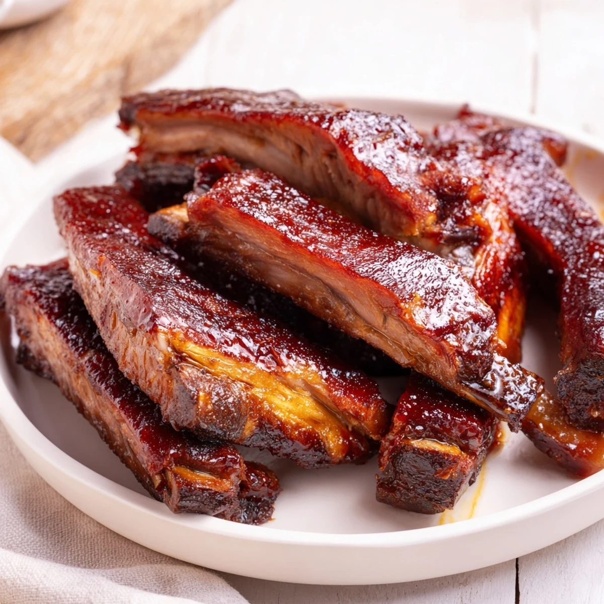 Tender slow-roasted pork shoulder glistening with cider glaze, showcasing crispy skin and delicious aromas.