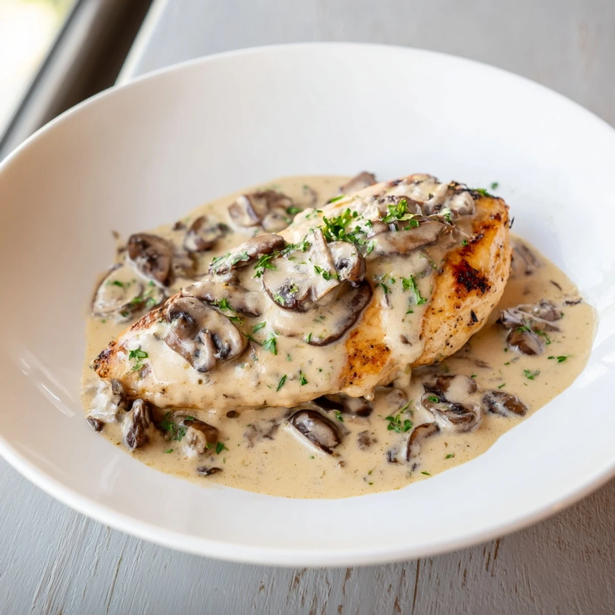 Skillet Seared Chicken Mushroom