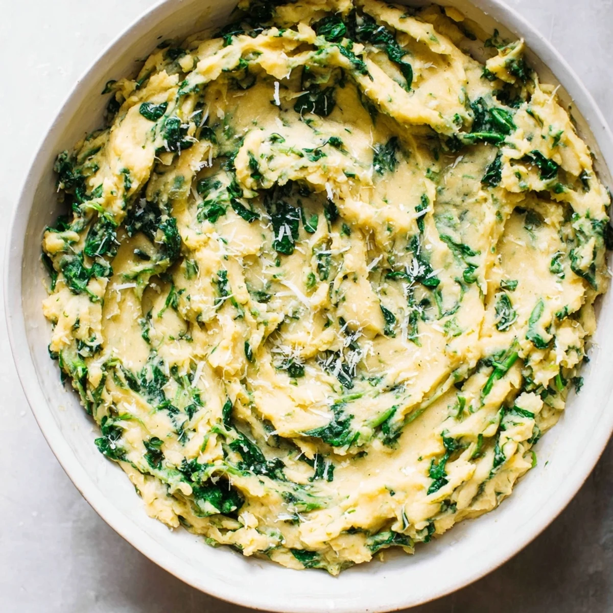 Creamy Spinach Parmesan Mash
