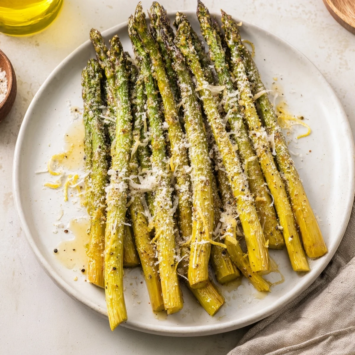 Roasted Asparagus Lemon Parmesan