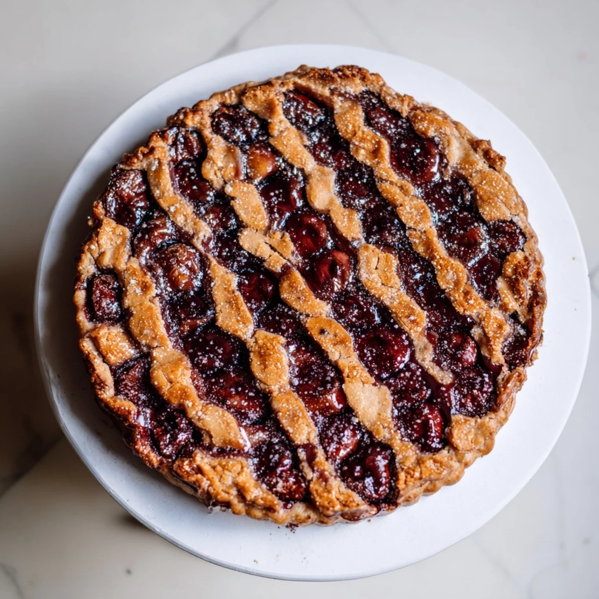 Golden, flakey crust cradling sweet, juicy cherries in this delicious rustic cherry and vanilla almond galette.