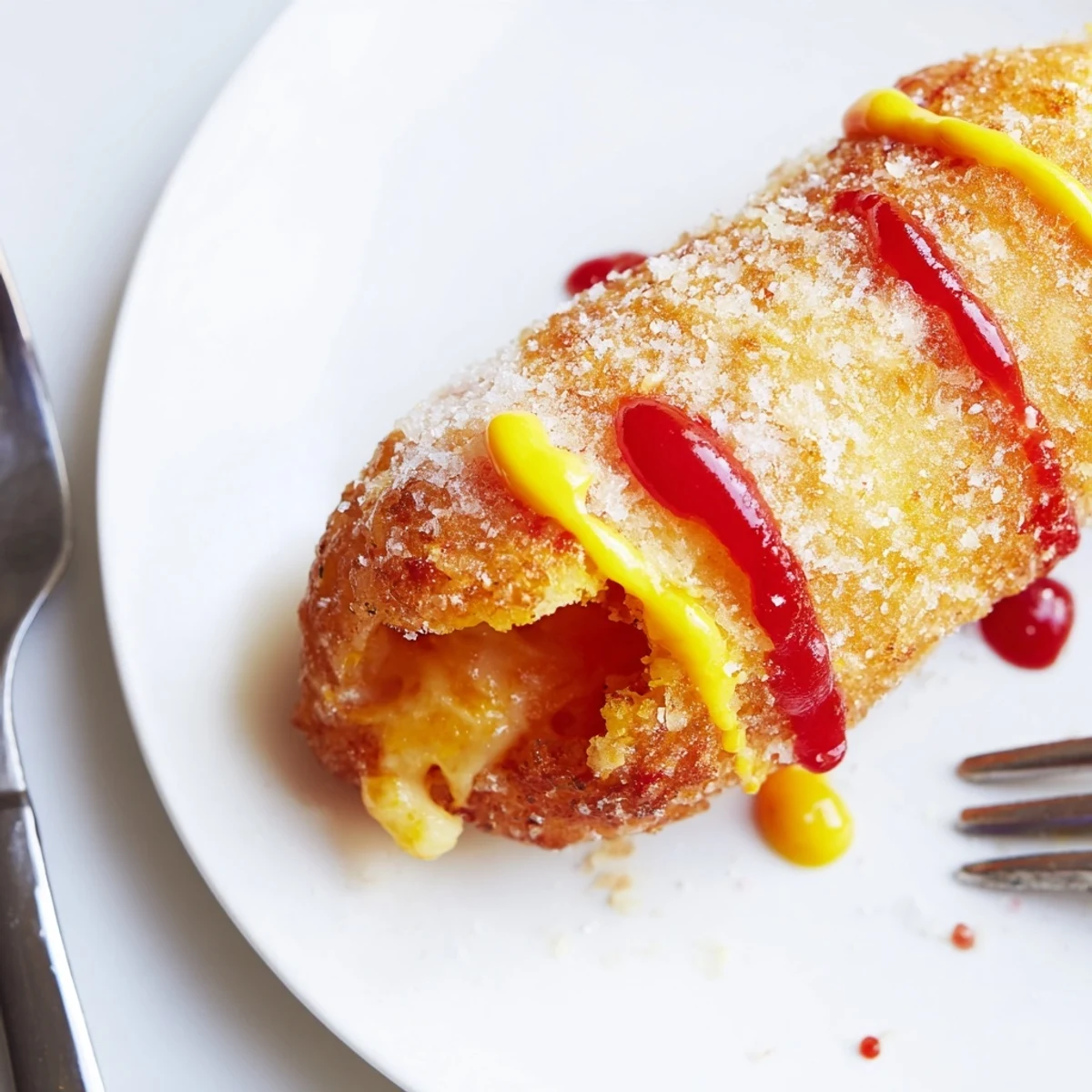 Imagine grabbing a warm Cheesy Korean Corn Dog, the mozzarella cheese stretching with every bite.