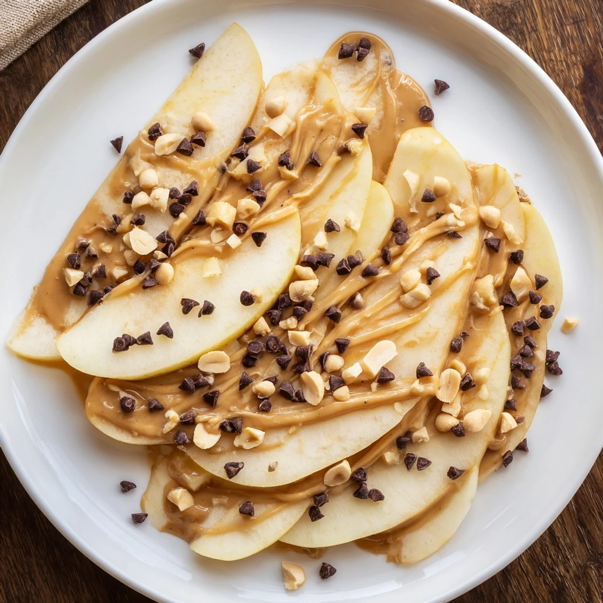 Sweet honey and crunchy nuts adorn these easy-to-make Peanut Butter Apple Nachos for everyone.