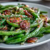 Roasted Garlic Green Beans Lemon