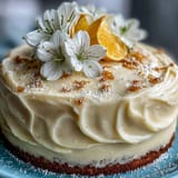 Zesty Lemon Sunshine Cake frosted with cream cheese, a sweet celebration centerpiece.
