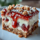 Sweet and tangy Rhubarb Custard Bars, a delightful springtime treat ready to be served.