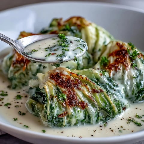 Steaming Herby Cabbage in Parmesan Broth served in shallow bowls, garnished with fresh herbs.