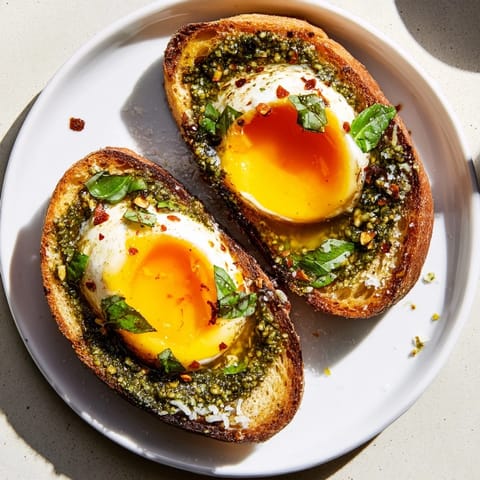 Pesto Egg Toast Delight
