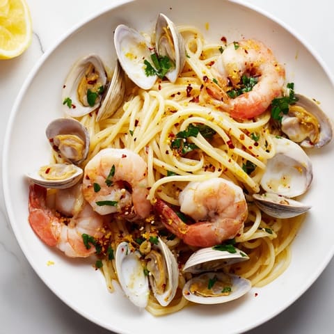 Seafood Pasta Aglio Olio