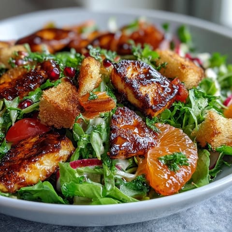 Fresh mint and parsley mingle with radish and red onion in this Halloumi Blood Orange Fattoush, drizzled with a tangy sumac vinaigrette.
