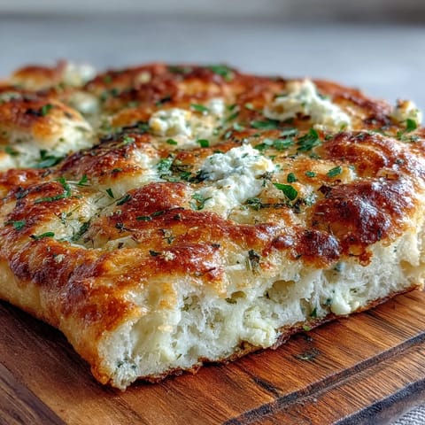 Warm, bubbly Fluffy Cottage Cheese Flatbread stacked on a plate, ready to be served with creamy hummus or dip.