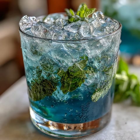 Kentucky Derby Mint Julep Mocktail with Fresh Mint in frosty glasses, garnished with vibrant mint sprigs and crushed ice, perfect for warm celebrations.