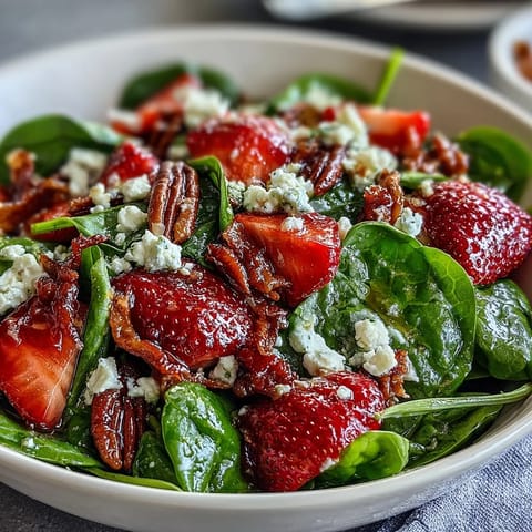 Spring Strawberry Spinach Salad