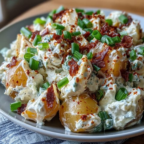 Creamy Classic Deviled Egg Potato Salad with tender potatoes, tangy mustard dressing, and fresh herbs, perfect for summer gatherings.