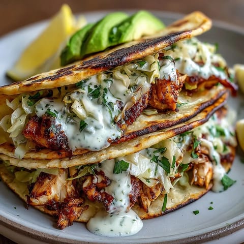 Flavorful shredded chicken cabbage tacos, perfect for easy weeknight dinners.