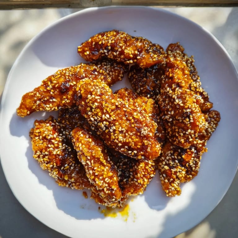 A close-up of sweet and savory Simple Garlic-Honey Roasted Pecans, perfect for snacking or salad topping.