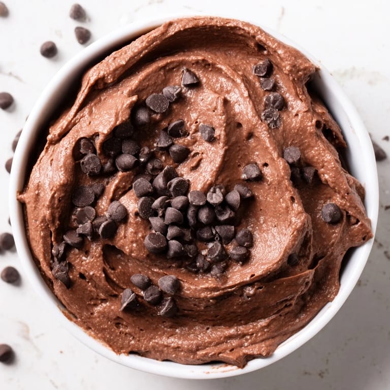 This decadent brownie batter dip, a simple gluten-free dessert, invites sweet dipping with every bite.