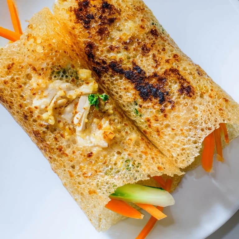 Freshly pan-fried Garlicky Pulled Chicken Wraps served with a lemon wedge, perfect for a gluten-free weeknight meal.