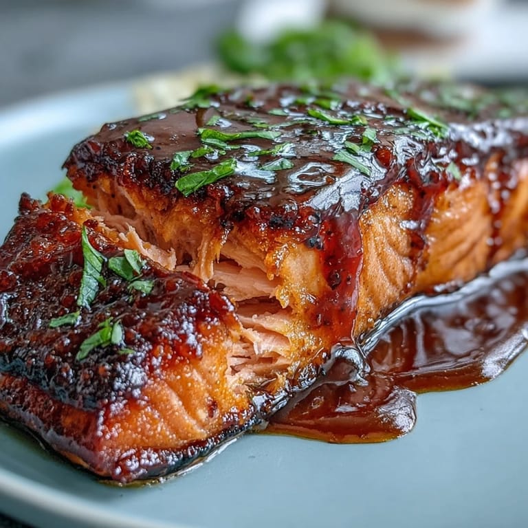 Freshly baked miso salmon glazed to perfection, served over tender spinach leaves with lemon wedges.
