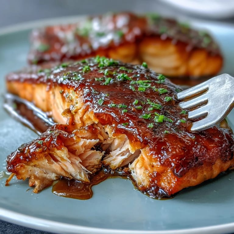 Miso salmon fillets with a glossy glaze, paired with wilted spinach and sautéed shallots and garlic.