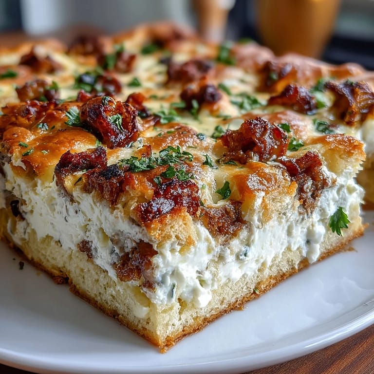 Traditional Italian Easter pie with creamy ricotta, diced salami, and melted mozzarella, baked in a flaky pastry crust and sliced for serving.