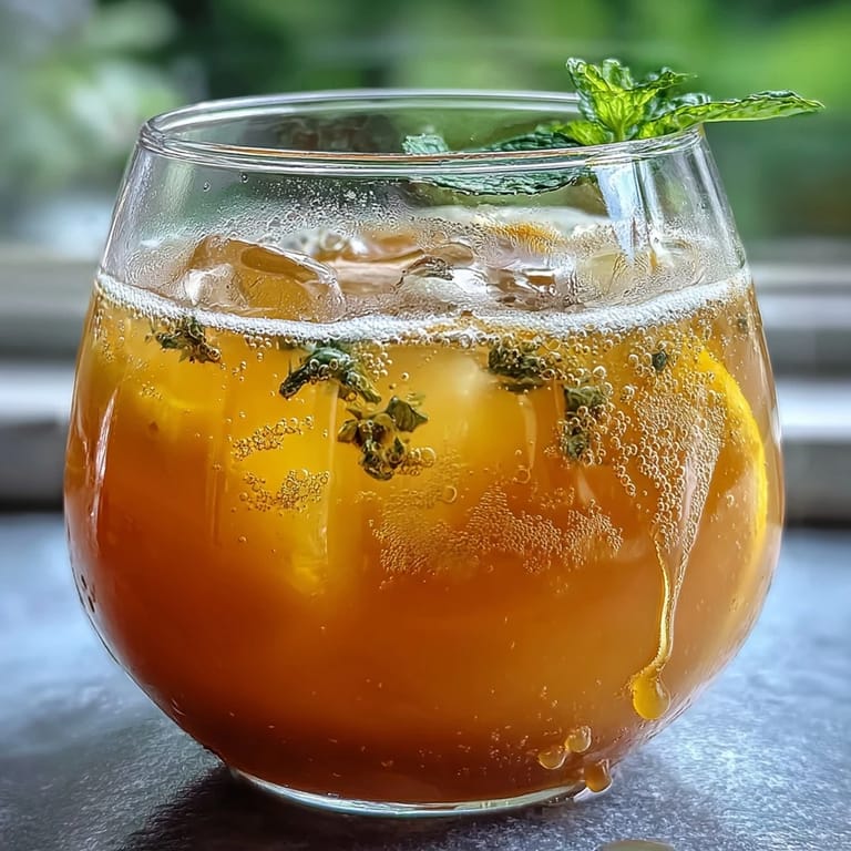 Refreshing homemade Ginger Prebiotic Lemonade, bursting with zesty citrus flavor, chilled.