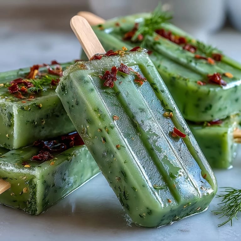 Refreshing pickle juice popsicles, a cool, zesty summer treat.